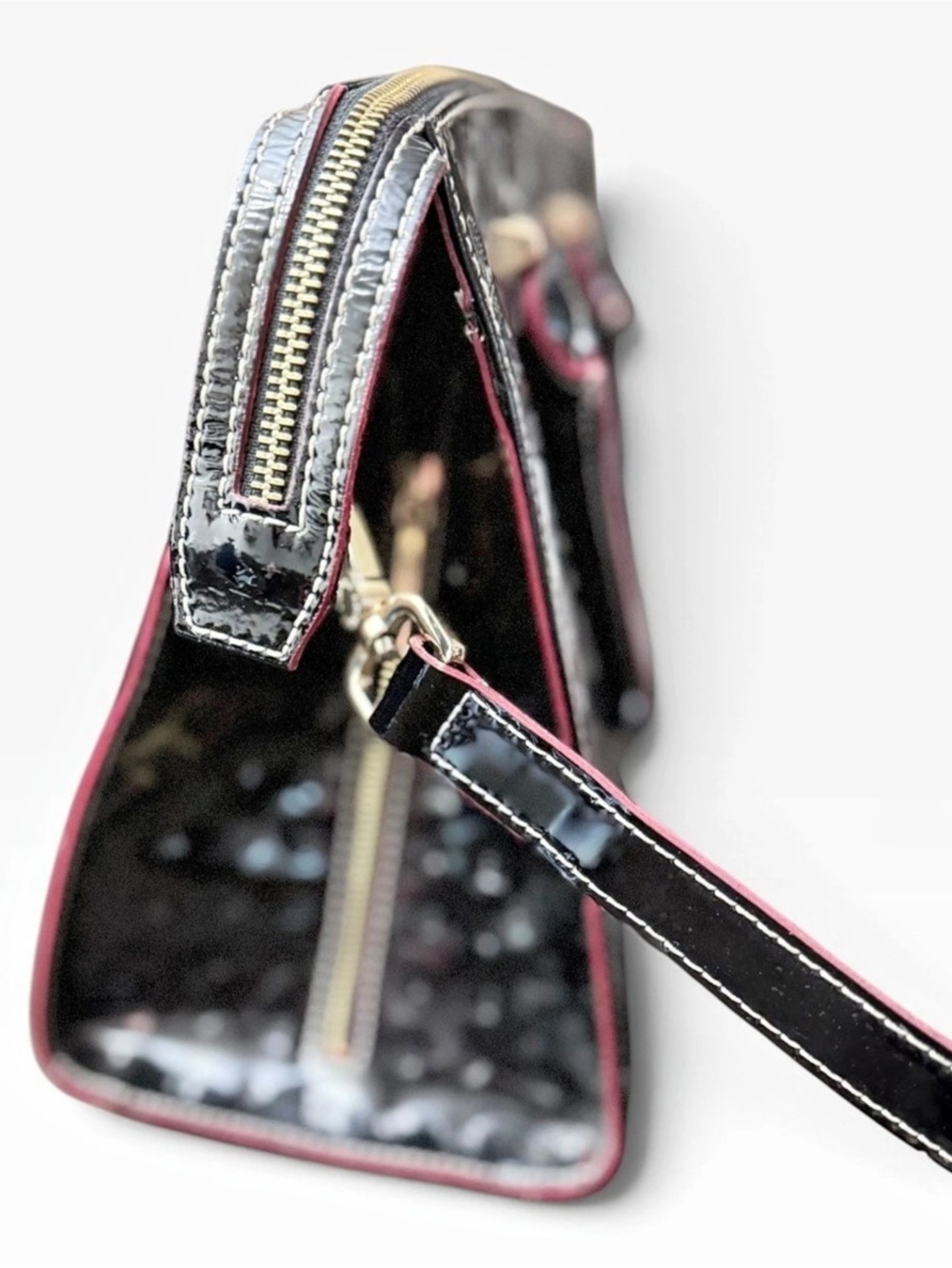 Arcadia EUC Patent Leather Shoulder Bag in Black - Picture 6 of 9